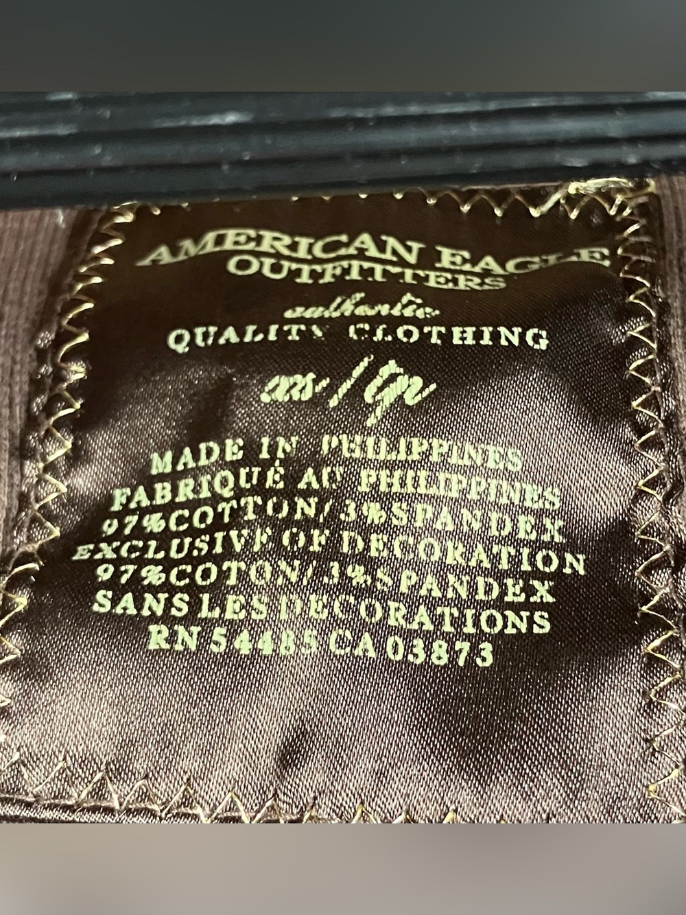 Vintage Y2K American Eagle Women’s Size XS Slim Henley Ribbed Short Sleeve Shirt - Picture 6 of 11